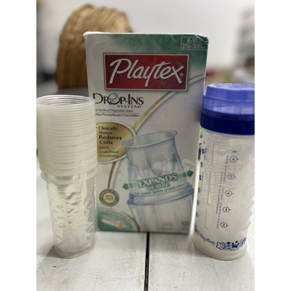Playtex‎ Baby Nurser Drop-Ins Liners 8-10 oz (237-296 mL) 100 Count NEW SEALED